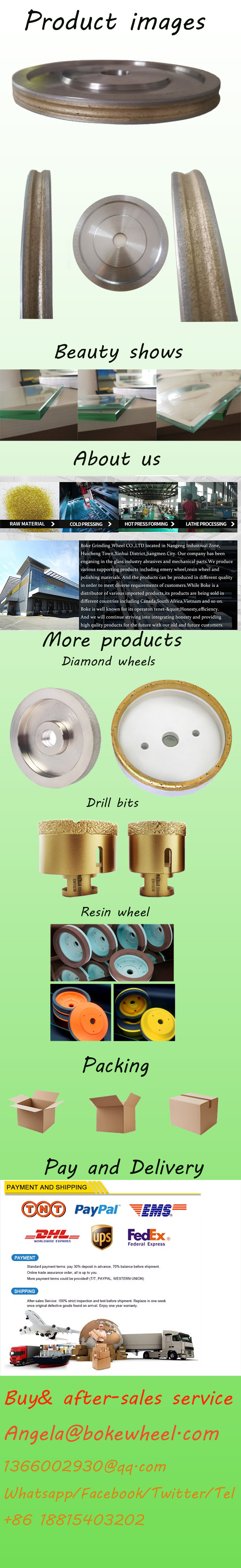 Pencil edge diamond bond grinding wheel for glass disc
