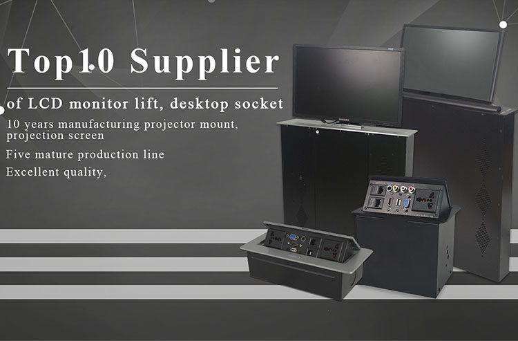 Cable access management brush table socket box for computer table