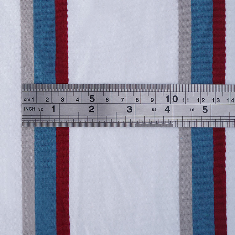 Knitted Striped Cotton Fabric Double Yarn For Long Sleeve Clothes