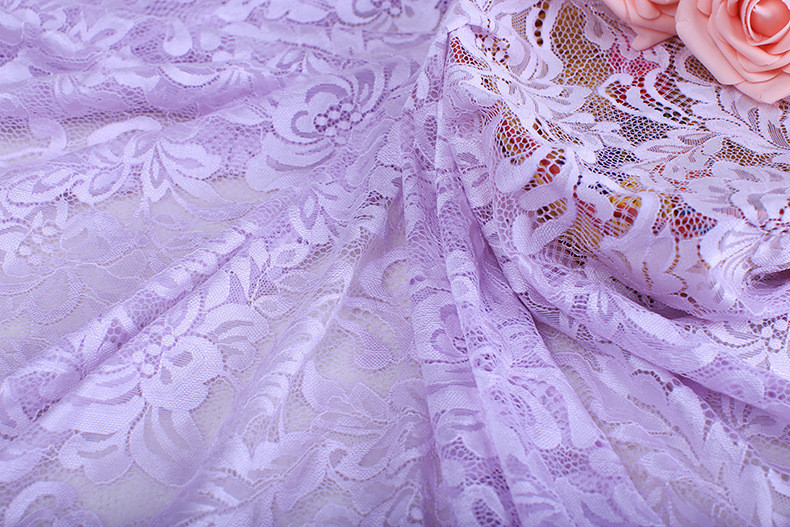 2017 Hot Sale Garment Accessories Strech French Lace Fabric with Different Color-