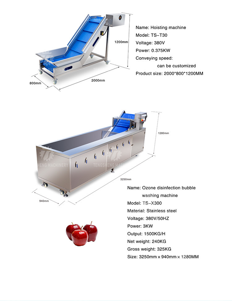 Automatic Vegetable And Fruit Production Line Selection Cutting And Washing Machine