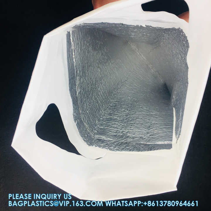 Insulation Bags Ex-Factory Price Custom Printed Popular Plastic Aluminum Foil Cooler Ice Bag For Food With Handle