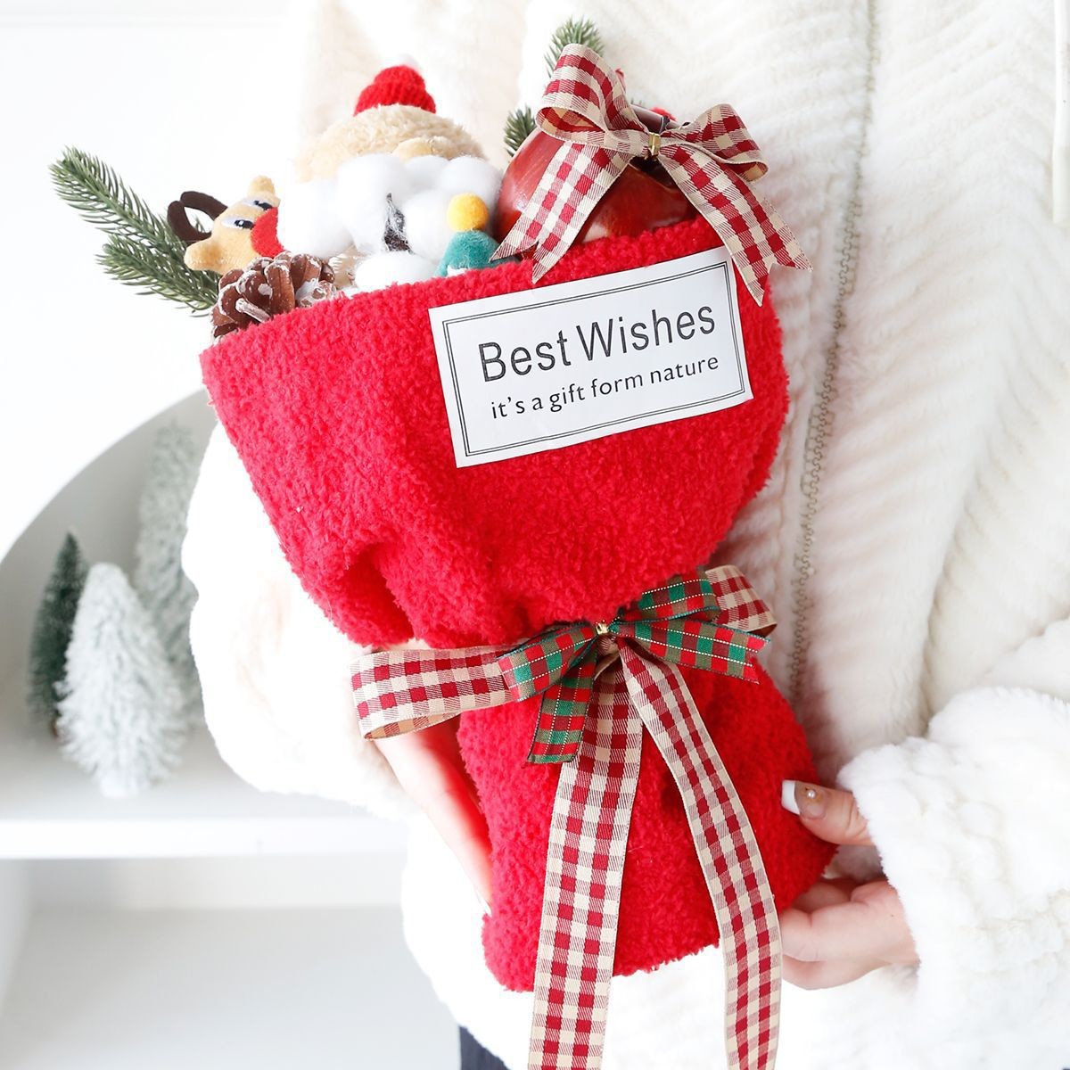 CHRISTMAS LATTICE RIBBON GIFT BOX PACKING RIBBON HANDMADE DIY BOW RIBBON POLYESTER RIBBON