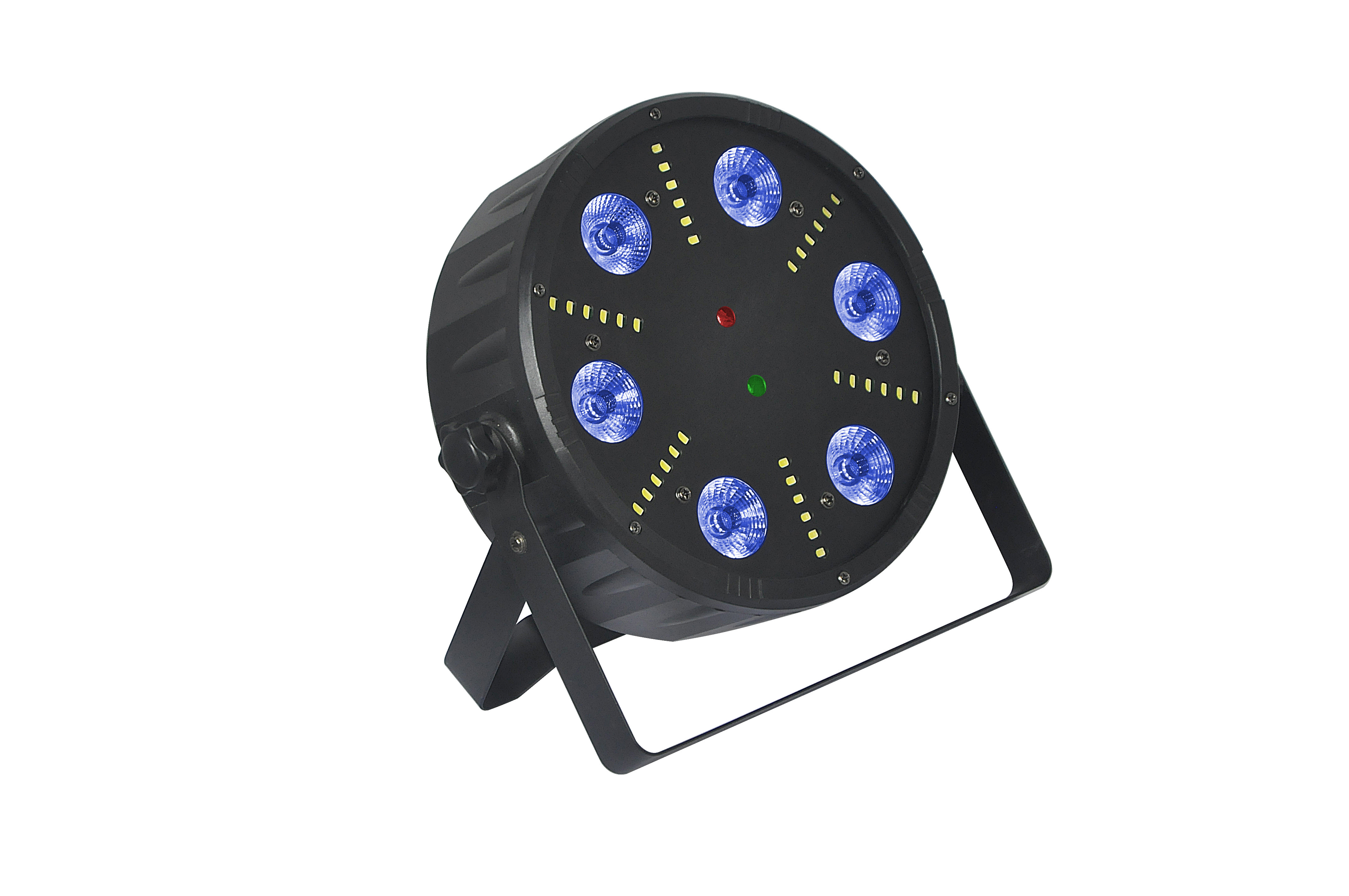 6PCS 12W + Strobe + RG Laser LED Par Stage Light