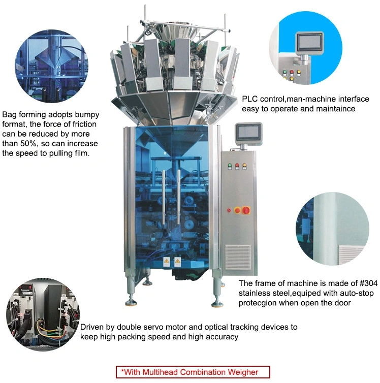 PLC Auto Weighing Packing Machine Vertical Automatic Granule Filling Machine