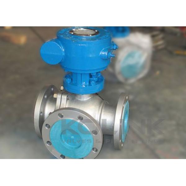 Cast Steel 3-Way Ball Valve L-Port T-Port Flanged DN15-DN200