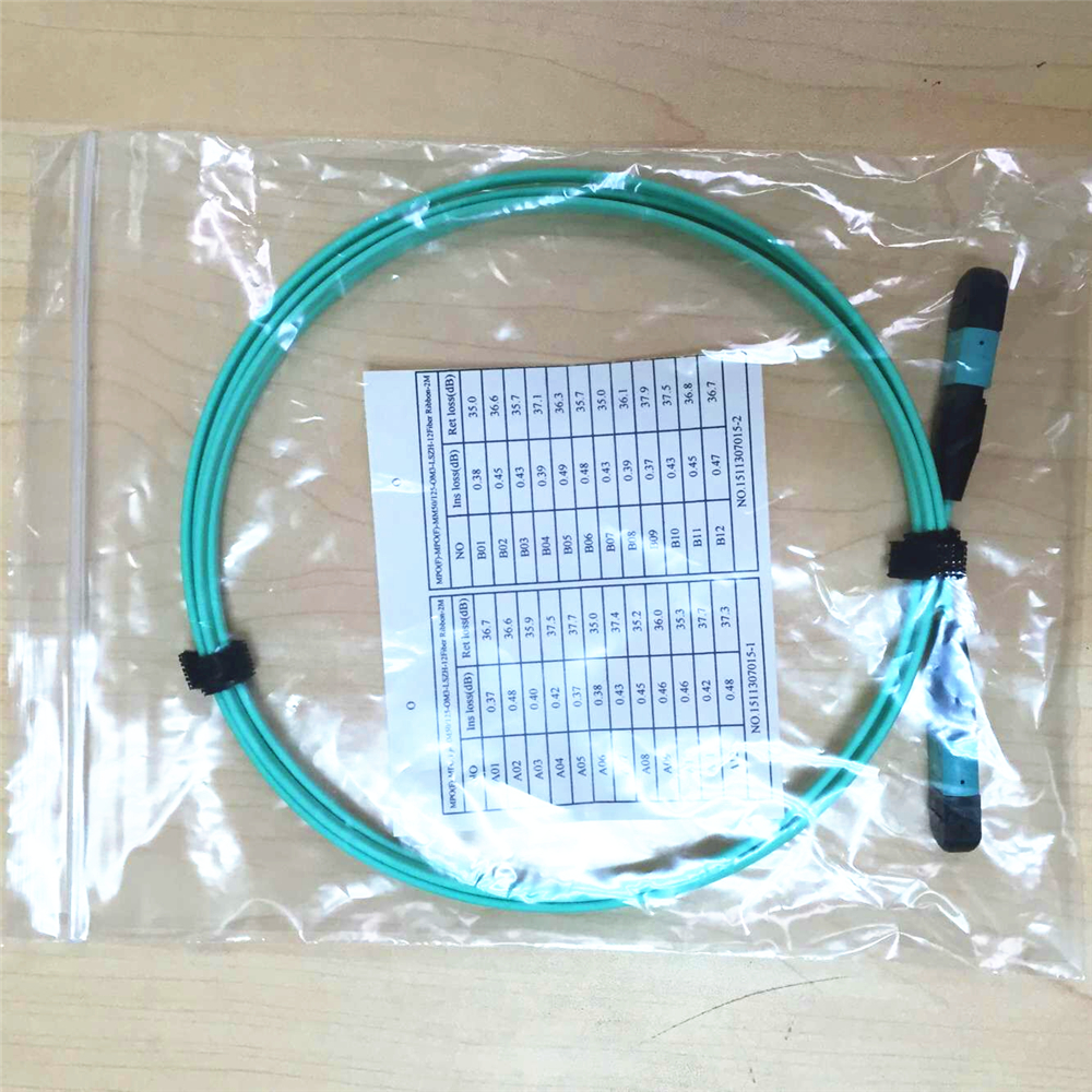 Female MPO MTP Fiber Patch Cable Cord OM3 4 8 12 16 Cores
