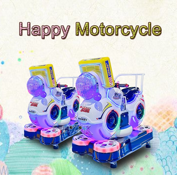 Happy Motorcycle Kiddy Ride Machine Swing Game FRP Material