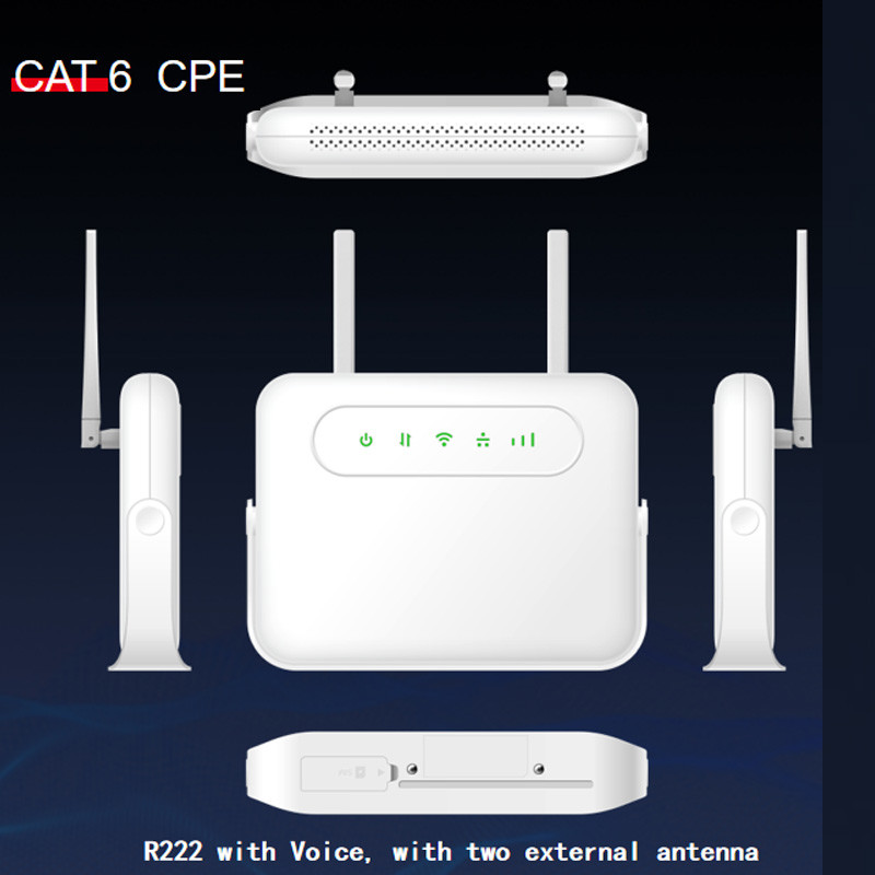 CAT6 Cpe 4g Wifi Router WPS Button 300Mbps 4g Router With SIM Slot