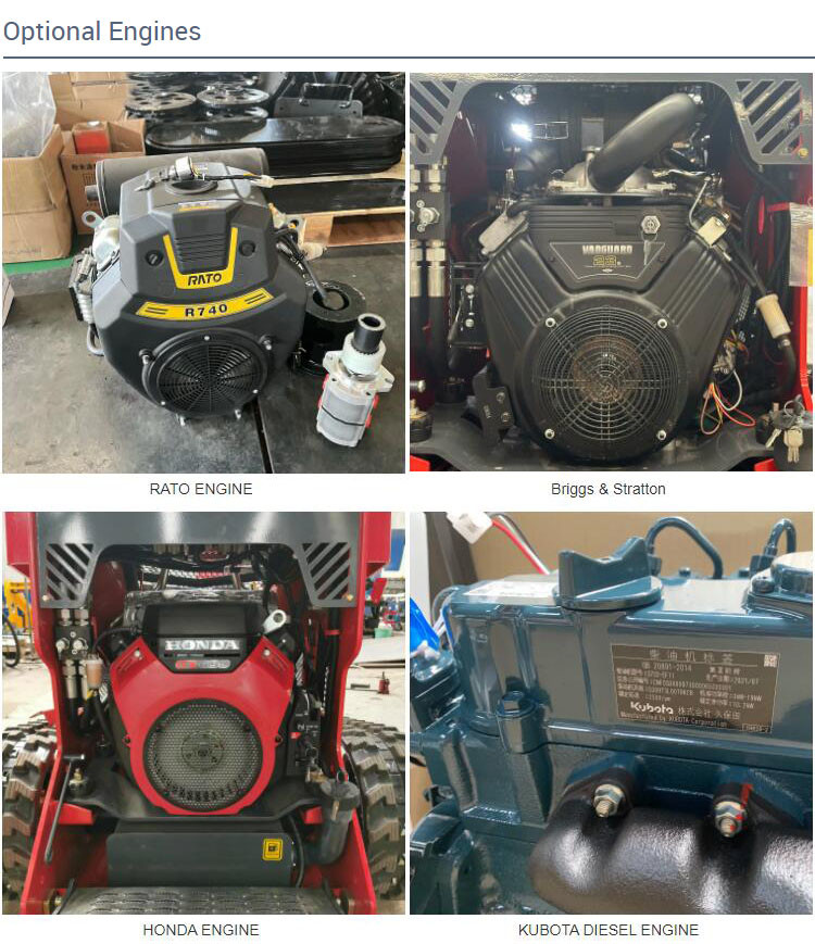 Latest Model Mini Skid Steer Loader Hydraulic Diesel Mini Loader 13.5hp 10.1kw