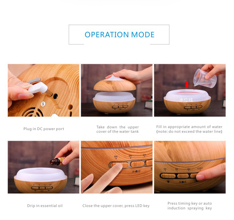 300ml Portable Aroma Air Humidifier With Water Shortage Protection