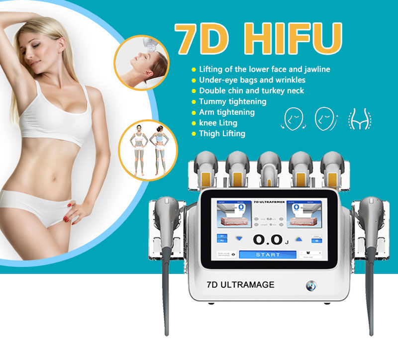 Weight Loss 7D HIFU Machine , Wrinkle Removal Non Invasive Liposuction Machine