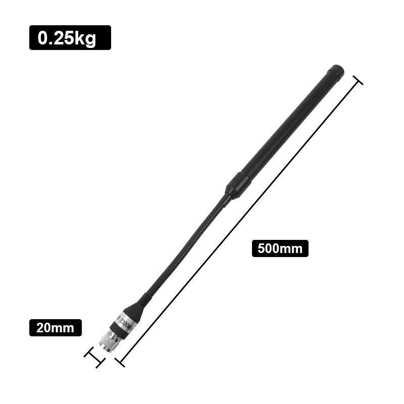 RF fiber glass Gooseneck antenna gain 3.5dbi 2400-2500MHz antenna for communication device