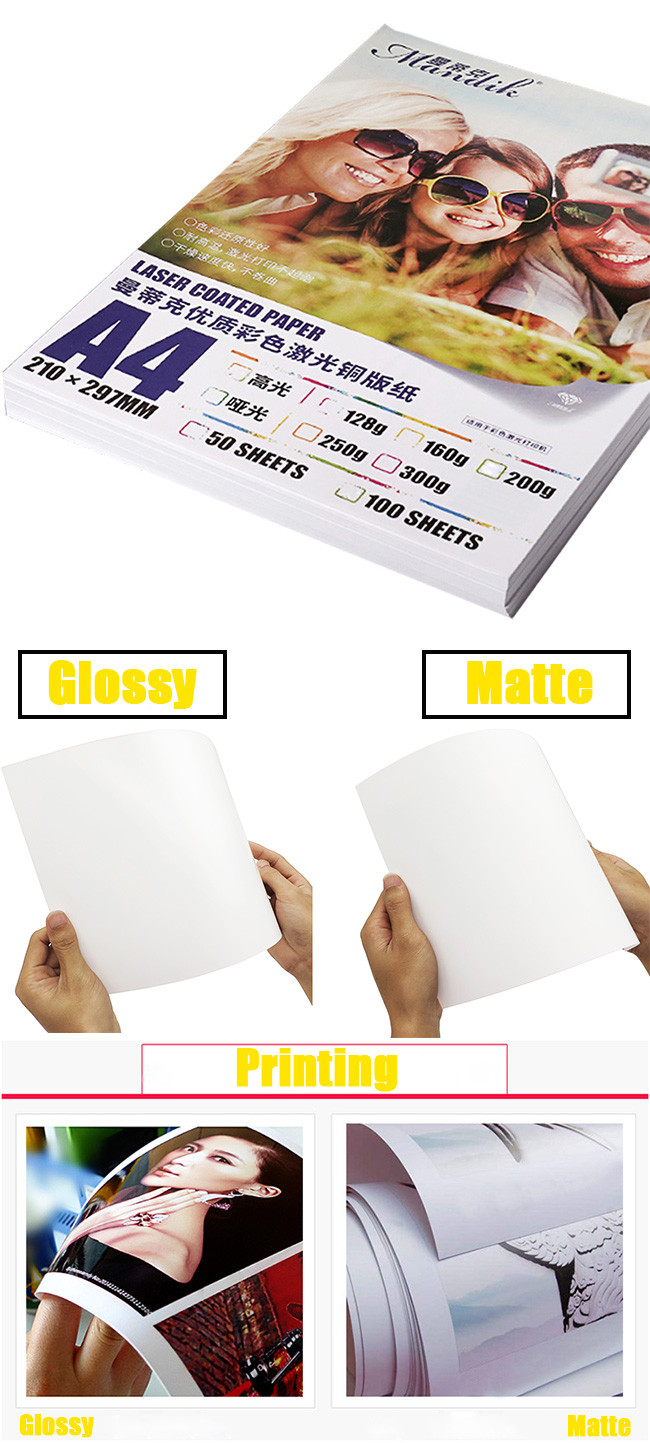 Matte Coated 300gsm Business Card Laser Printing Photo Paper