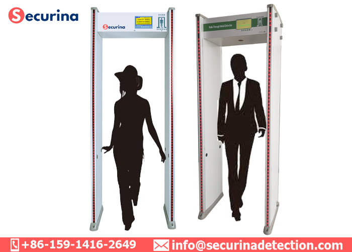 Security Body Scanner Walk Through Metal Detector With Human Indicating Lights