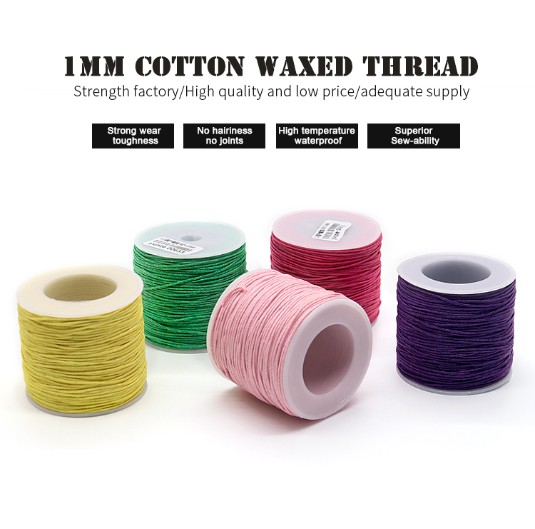 60g Weight Multi Colors Round Waxed Thread for Universal Hand Knitting Jewelry Accessories