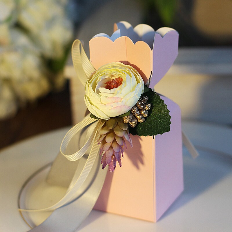 Custom Logo Recyclable Truffle Packaging Round Cardboard Chocolate Box Favors Gift For Wedding Souvenirs