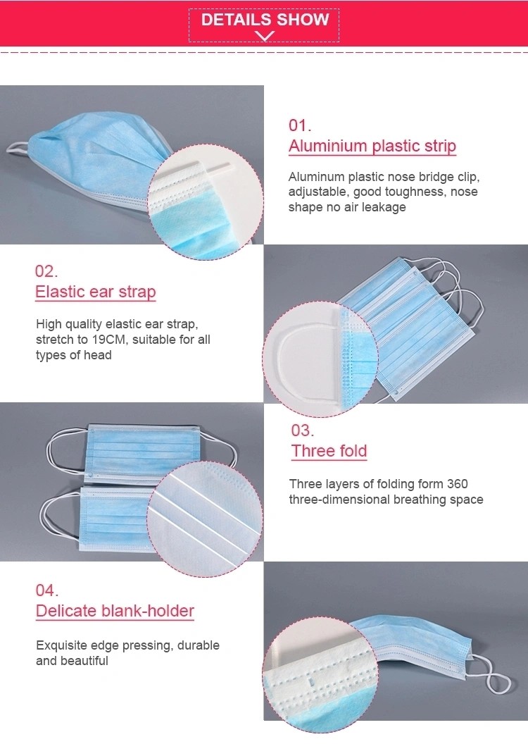 Earloop Non Woven Disposable Mask Anti Pollution Dust Mask Eco Frinedly