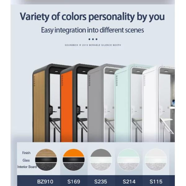Freestanding Soundproof Office Pod Open Space Without Interruption Workstation Telephone Booth