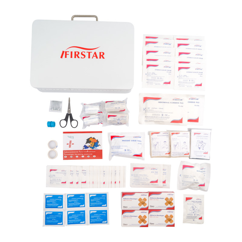 Portable Outdoor Metal Medical First Aid Kit Boxes With Hasp Lock