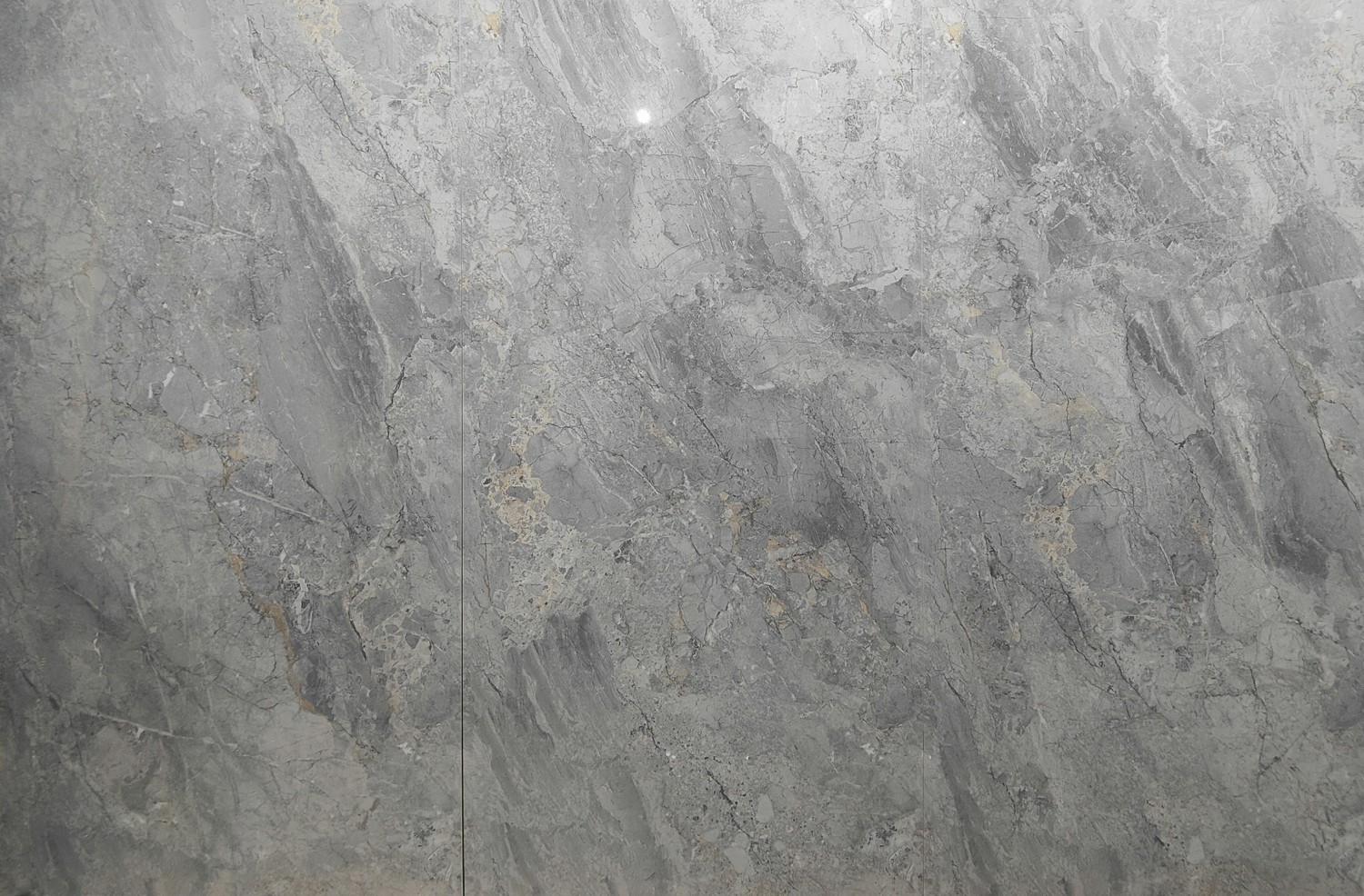 Grey Elegant Exterior Wall And Indoor Floor 900x1800x9mm Glazed Polished Porcelain Tile For Renovation And Project