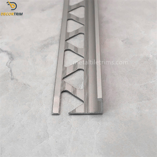 L Shape Straight Edge 8mm Aluminium Tile Trim Profile thickness 1.1mm
