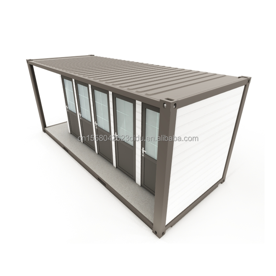 Outdoor Toilet Modified Shipping Container Style 20ft or 40ft Made of Steel and Sandwich Panel with Aluminum Alloy Windows