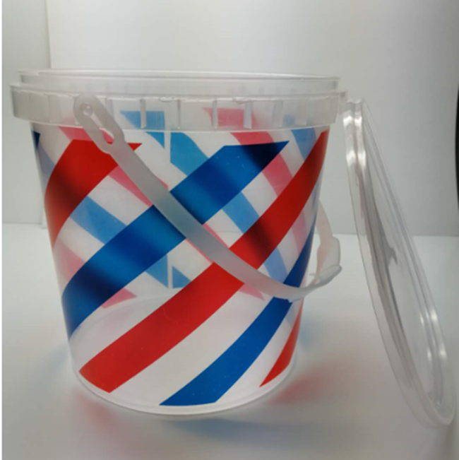 2.2 L Food Grade Pp Customize Logo Oversize Plastic Empty Ice Cream Cups With Lids