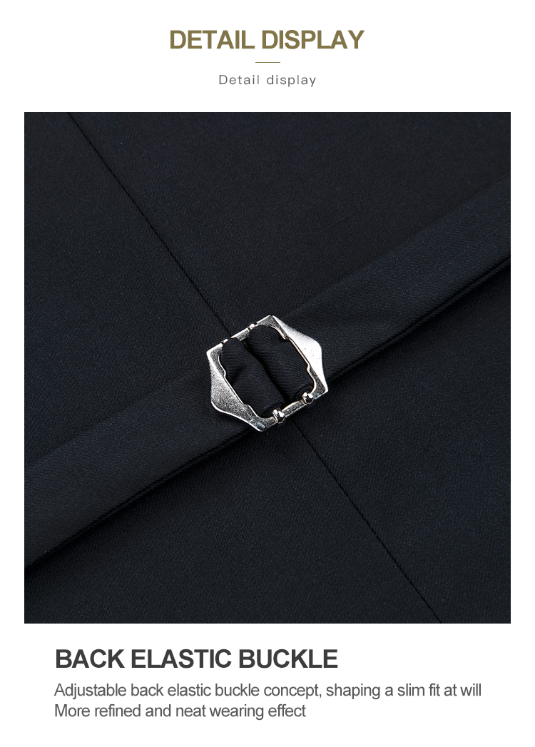 Korean Slim Fit Woven Navy Blue Suit Vest for Men Gender Men Professional Formal Vest