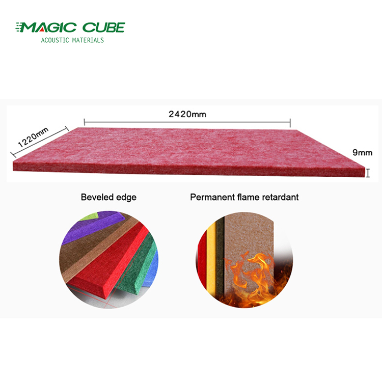 Cinema Custom Size Fiber Acoustic Panel Thickness 22mm Corrosion Resistant