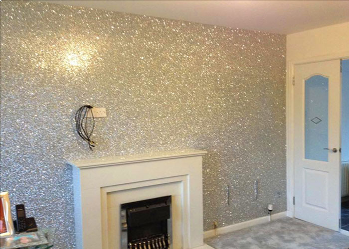 Assorted Black And Gold Glitter Wallpaper Thick Precutted Synthetic Material