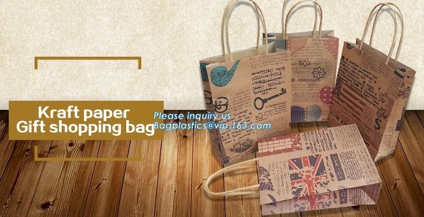 OEM Logo Printed Paper Packaging Bag Custom Good Quality Flower Carrier Bag,Art Paper Flower Carrier Bag Shopping Bags W