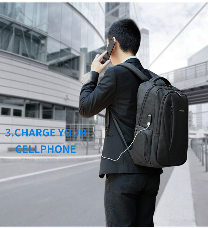 T-B3399 Waterproof Travel Laptop Backpack Anti Theft Lightweight Mochila Men With Usb