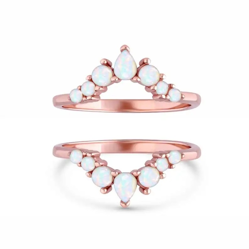 925 Sterling Silver Natural Gemstone Jewelry Round Faceted Rainbow Moonstone Engagement Ring