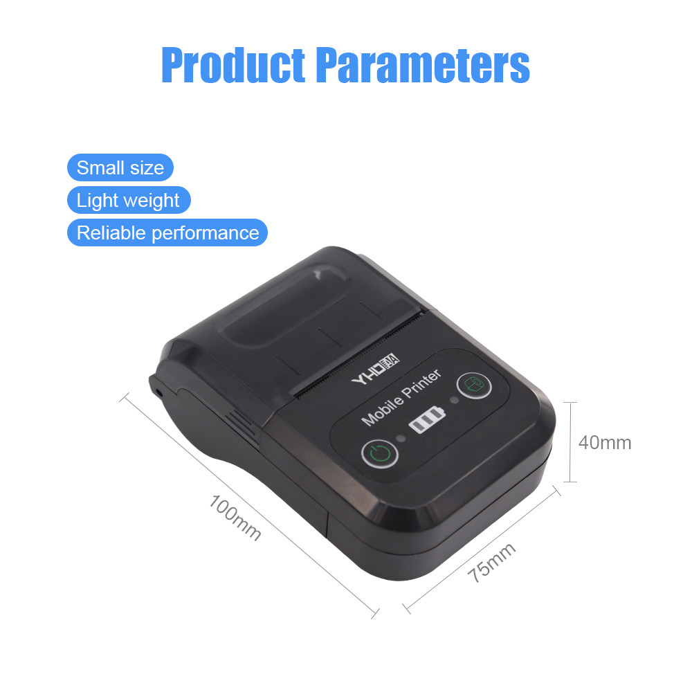 Wireless USB Portable Bluetooth Receipt Printer Mobile POS Printer Small Size