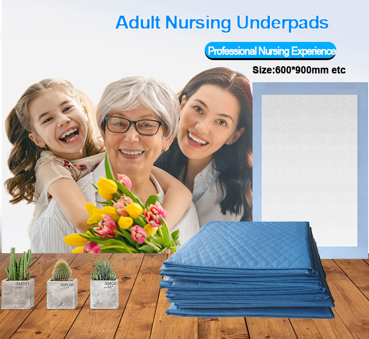 Blue SAP 700ml Hospital Grade Bed Pads For Incontinence Disposable