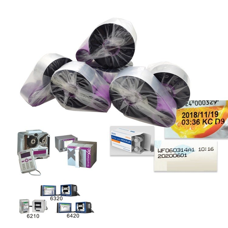Markem ribbon 33mm 55mm Thermal transfer overprint ribbon(TTO) near edge ribbon for Videojet Domino LINX