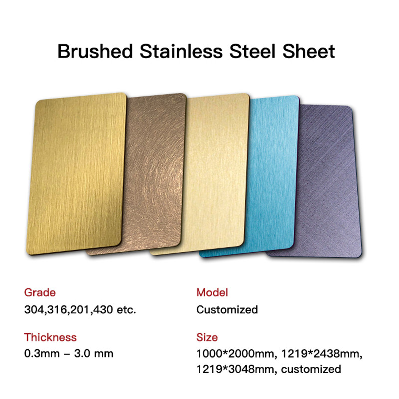 Elevate Architectural Exteriors Brushed Stainless Steel Sheet Gold Plated For Wall Cladding BIS