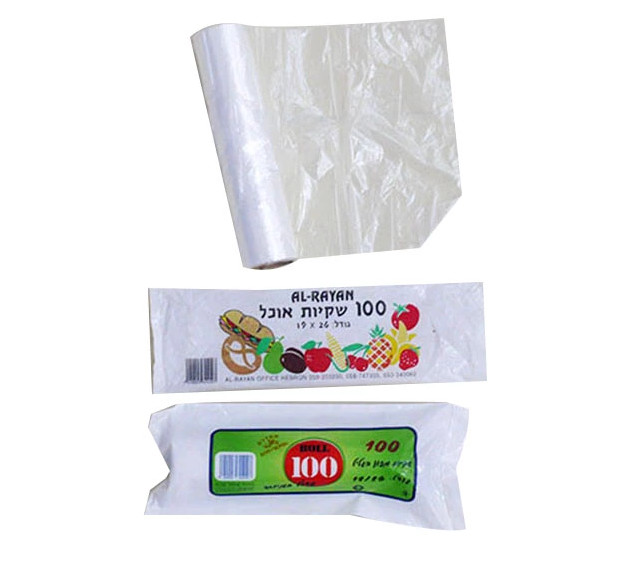 Flat Poly Commercial Food Bags Open Top Clear Film Custom Made Size