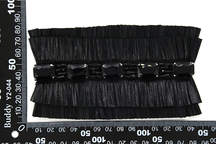 High - Grade Rhinestone Fashion Shoe Decoration 145*75mm Special Cloth Material
