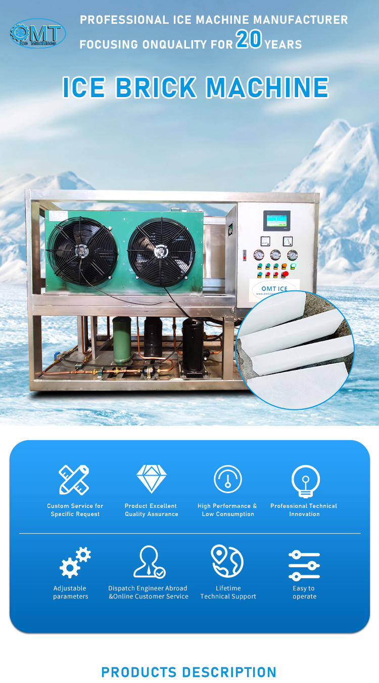 Automatically Industrial Ice Block Making Machine For Supermarkets Fishery Food Processing