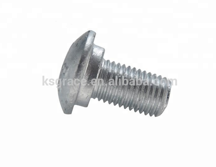 Custom Round Head Bolts Electro Galvanized Guardrail Bolts