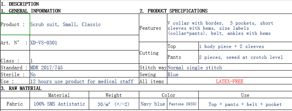 Protective Disposable Scrub Suits For Hospital Nursing Patient