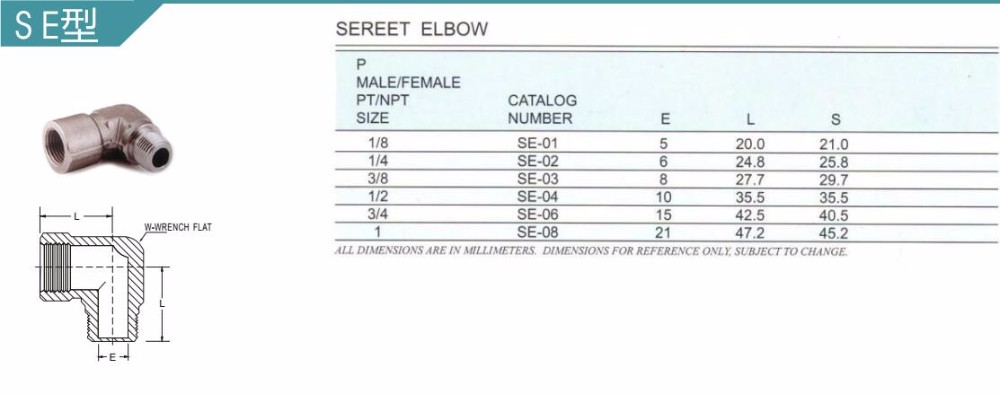 Stainless Steel 316 Pipe fitting 1/8" 1/4" 3/8" 1/2" 3/4" 1" Male NPT x Female NPT elbow tube fittings