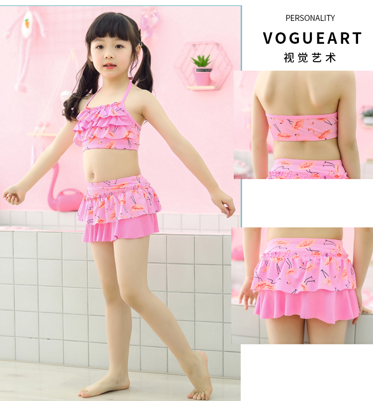 Baby Girls Two Pieces Bikini Set Swimwear Beach Swimsuit Swimming Suit for Children