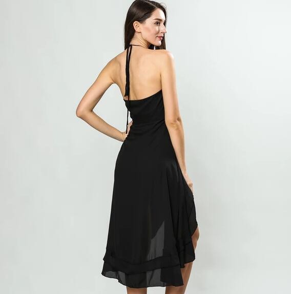 2019 New Fahion Halter Neck Wrap Dress for Women