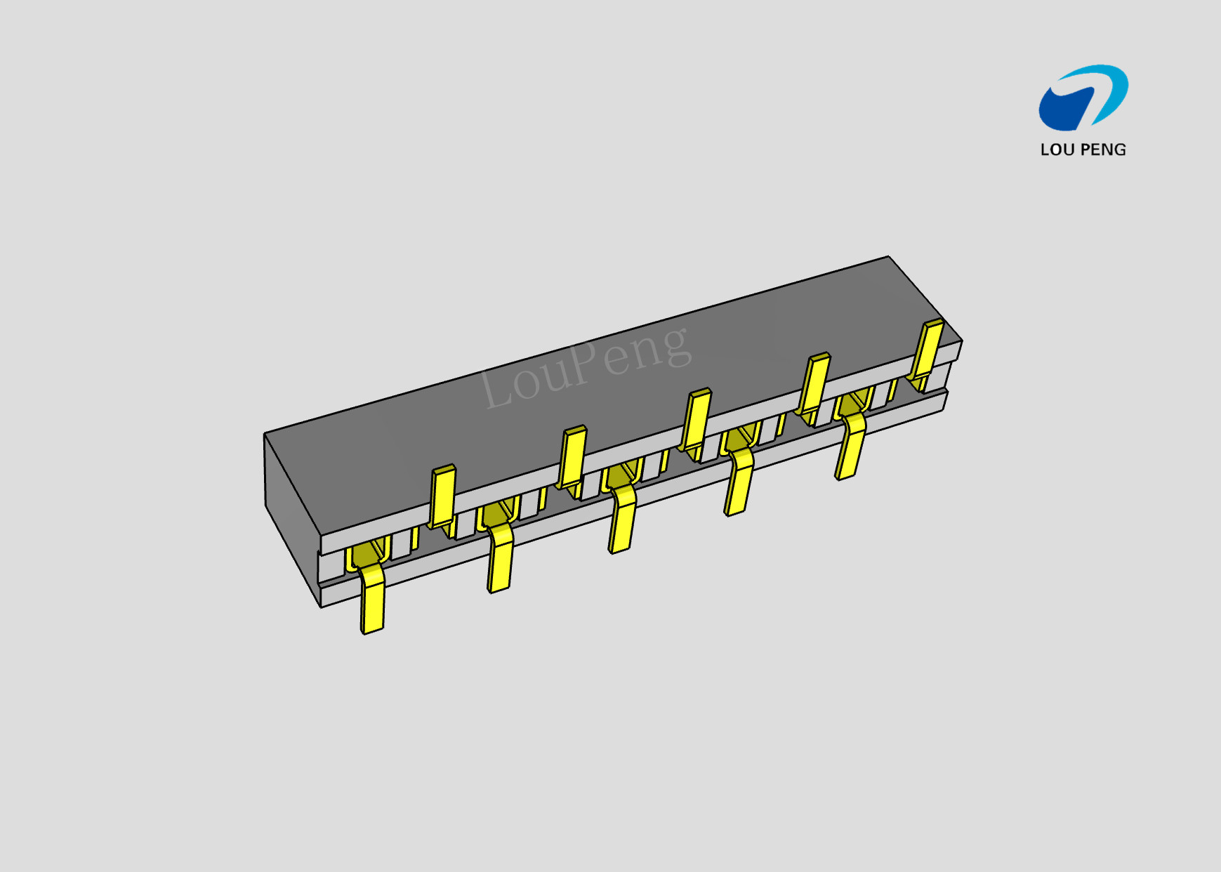 Female header, PCB Mount Receptacle, Vertical, Board-to-Board, 10 Position, 2.0mm Pitch, single row, Gold Flash, SMD