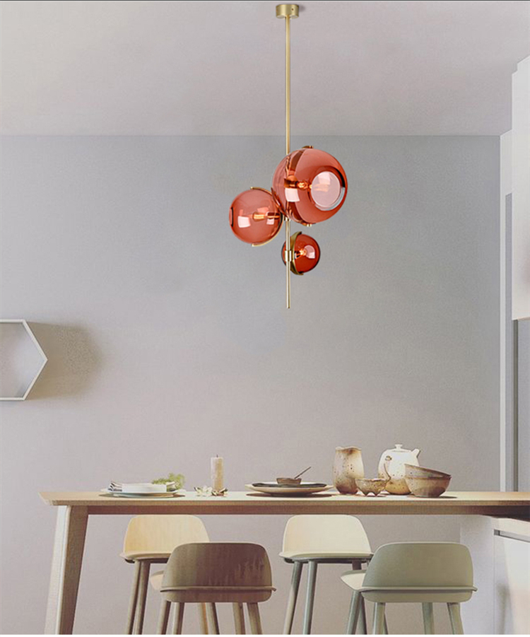 Nordic Pendant Lamp Postmodern Designer Red Glass Pendant Lights(WH-GP-169)