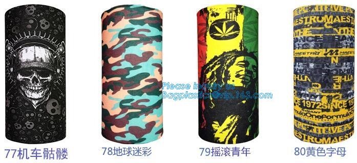 multi choice women head scarf printed colorful face mask custom logo/size bandana,Sport Strapping Seamless Custom Gaiter Whi