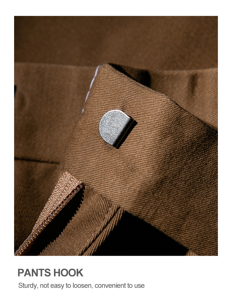 Slim Fit Pure Cotton Trousers with Parisian Button Detail and Zipper Fly Closure